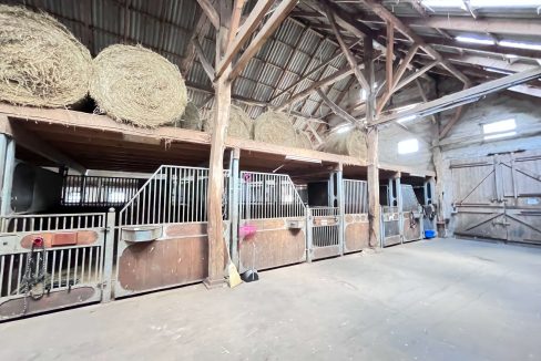 Stallgebäude mit Pferdeboxen