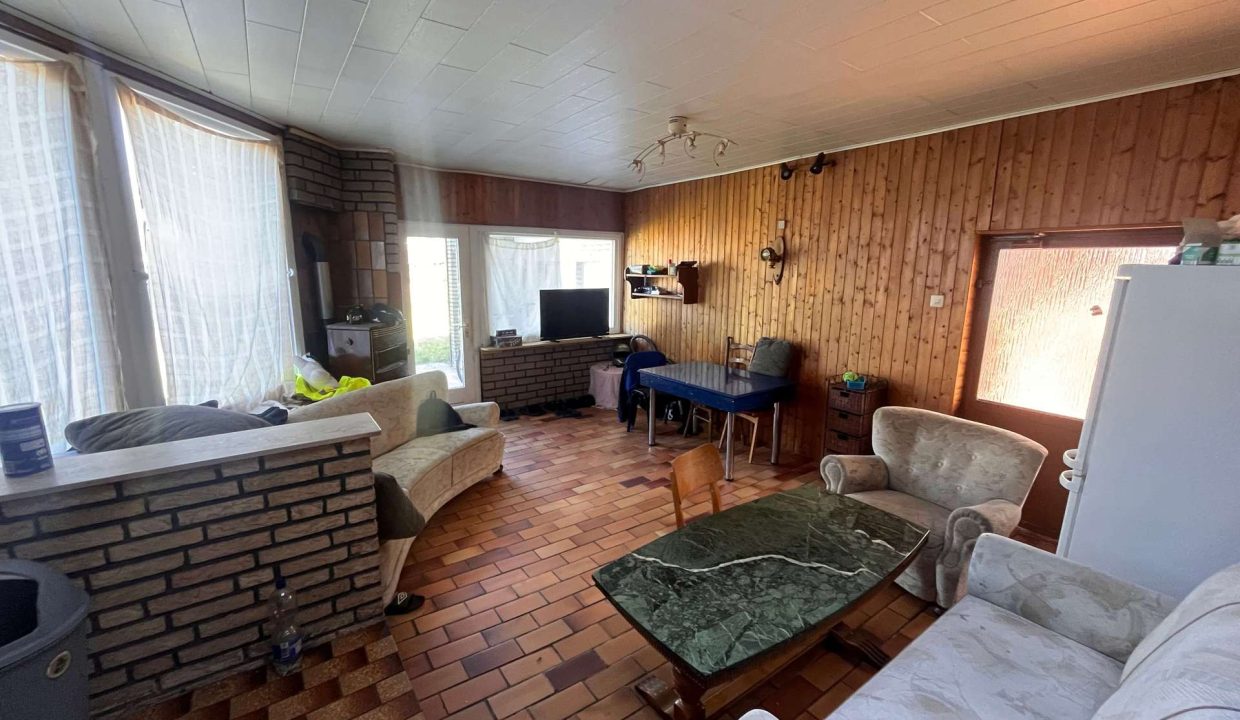 Überdachte Terrasse mi Kaminofen