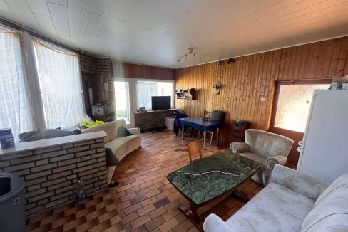 Überdachte Terrasse mi Kaminofen