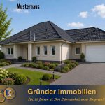 Weißer moderner Bungalow