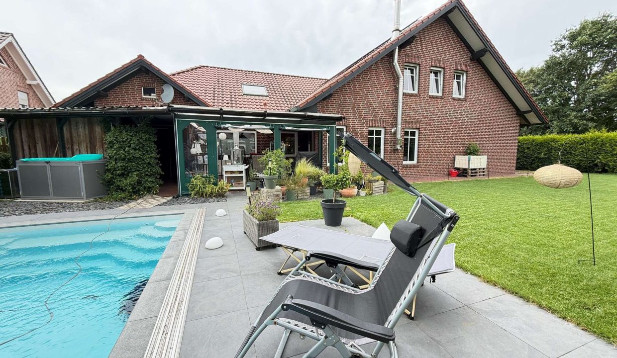 Blick vom Pool