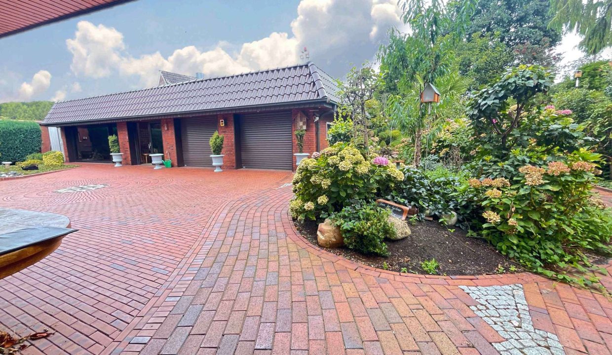 Blick auf Garage