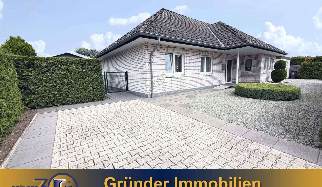 Weißer Bungalow in to Lage