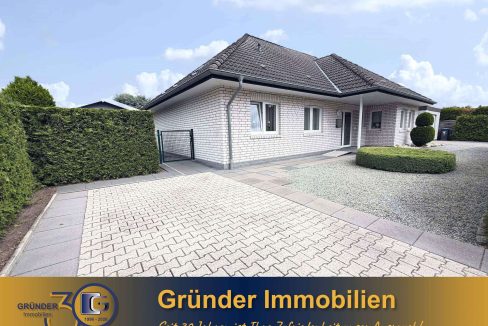 Weißer Bungalow in to Lage